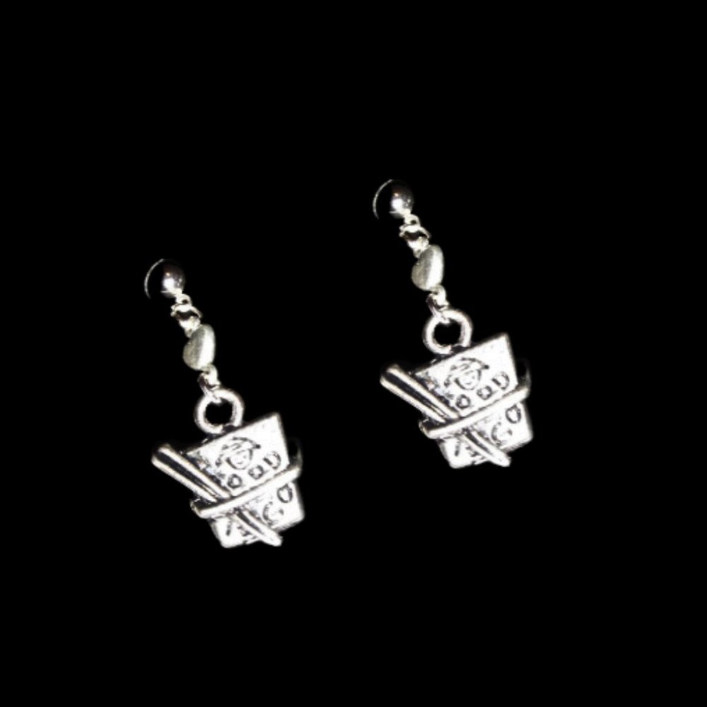 Chinese Takeout Charm Earrings
